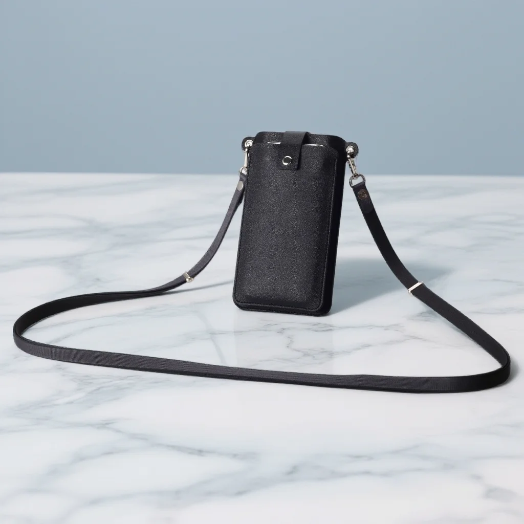 Elegant Leather Crossbody Phone Bag with Adjustable Strap - Anti-Lost & Anti-Scratch Design