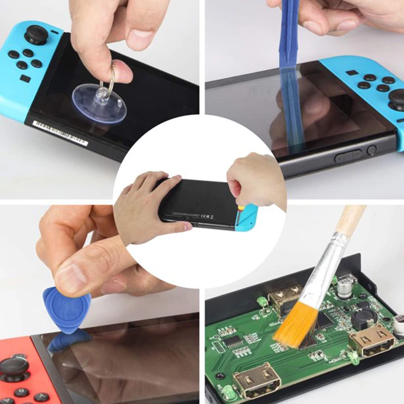 Jeu de tournevis pour manette Nintendo Switch, kit d'outils de réparation,  manette Joycon analogique 3D, bâtons de pouce, remplacement du capteur