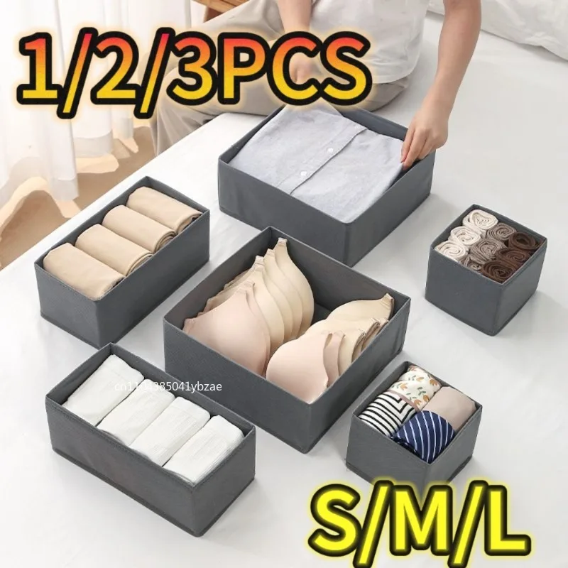 Underwear Organizers Foldable Storage Box for Cabinets Drawers Wardrobe Clothes Bra Underwear Socks Pants