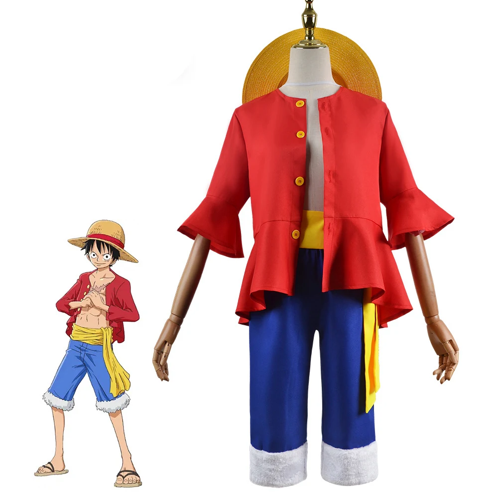 Compre Conjunto japonês de cosplay de uma peça, anime macaco d