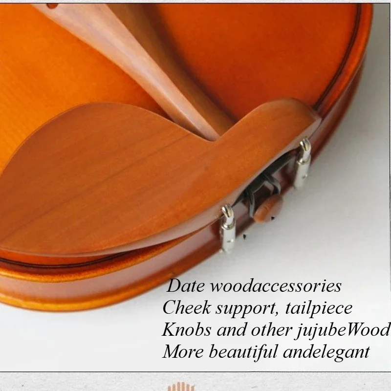 Solid Wood Violin Beginner Professional Introduction Violin Accompanying Stringed Musical Instrument 1/2 1/4 3/4 1/8 Accessories
