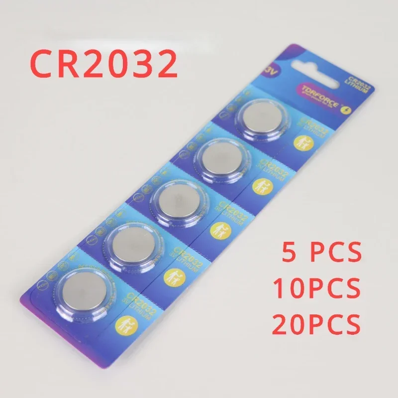 

5PCS CR2032 Button Batteries 3V Lithium Battery Toys Car Coin Cell Batteries for Watch Toy Clock Remote Control Calculator