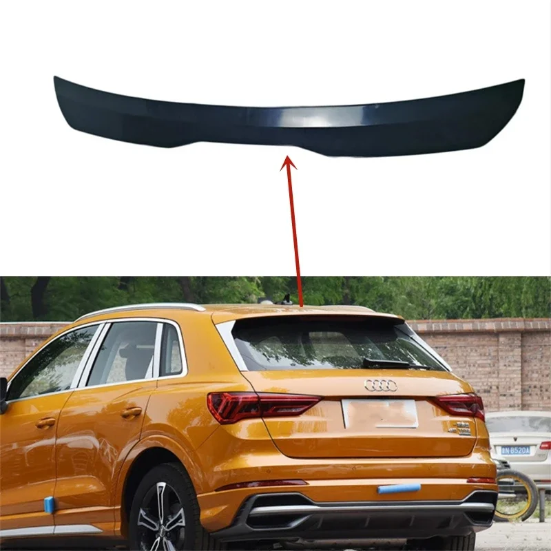 

For Audi Q3 Roof Spoiler Rear Wing Body Kit Accessories ABS Plastic SUV Hatchback Universal Gloss Black