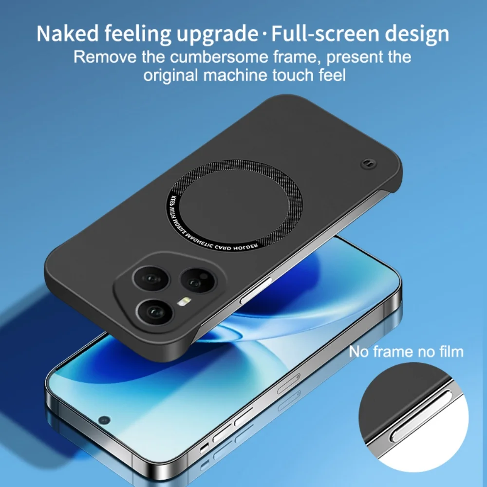 Luxury Ultrathin Magnetic Phone Case with Frameless Frosted Non-Slip Design