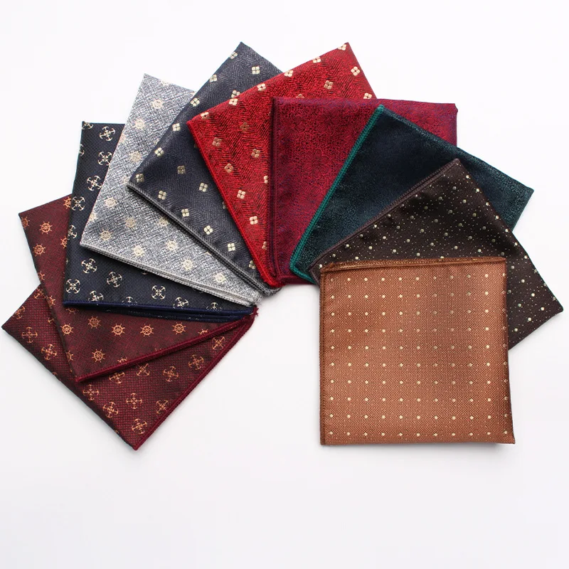 

Spring And Summer Jacquard Polyester Silk Men's Gentleman Fashion Suit Pocket Towel