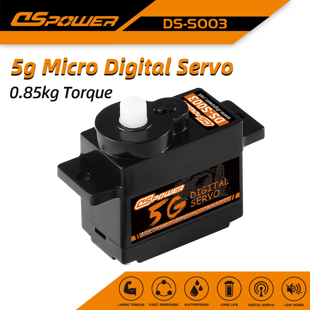 

DSpower 5g Micro Digital Servo Plastic Gear Mini Servos for RC Car WLtoys k969 k989 k999 Mini Q Airplane FIX WING ROBOT