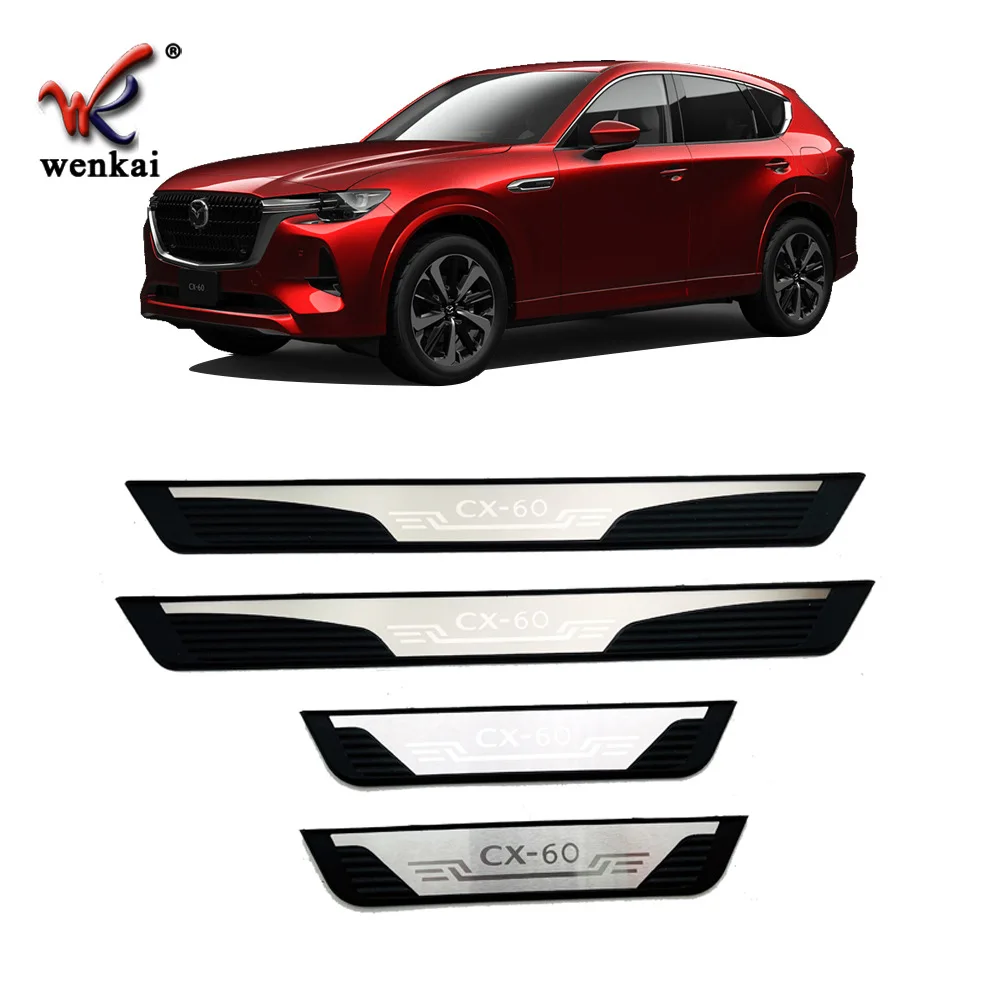 Car Accessories for Mazda Cx-60 Door Sill Rear Bumper Protector Sill Trunk Tread Plate Trim