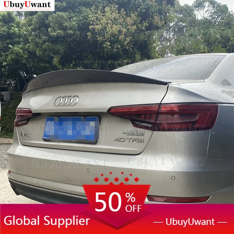 

UBUYUWANT For Audi A4 S4 B9 2016 2017 2018 2019 2020 2021 Car Decoration High Quality Carbon Fiber Rear Trunk Spoiler
