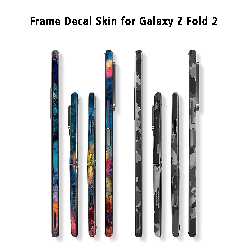 3M Materiale Colorato Antigraffio Lati Del Telefono Pellicola Adesiva Per Samsung Z Fold2 5G Pelle Opaca Per Galaxy Z Fold2 W21