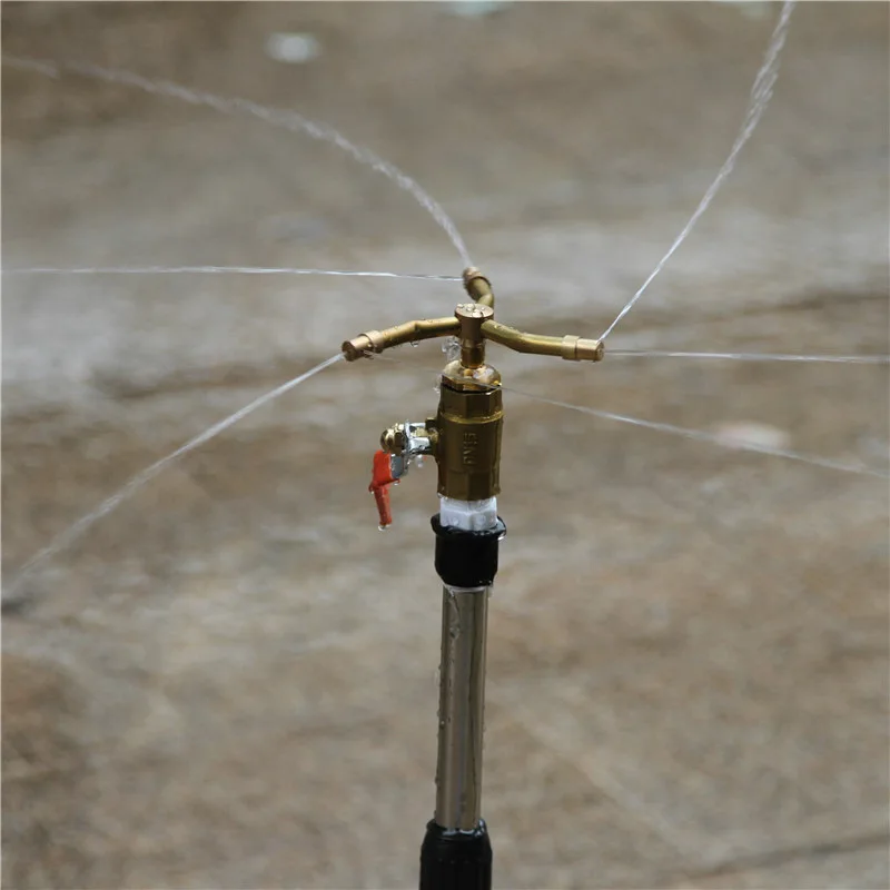 

1PC 3/4 Arm Automatic Rotary Whirling Sprinkler Garden Lawn Irrigation Watering Nozzle Spray Rotating Brass Sprayer