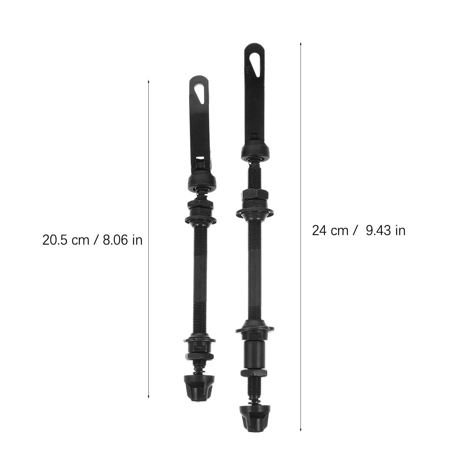 퀵 릴리스 허브 스큐어 세트 자전거 휠용 앞쪽 짧은/뒤쪽 긴 중공 샤프트, 강력한 합금 구조, 안정적인 장착