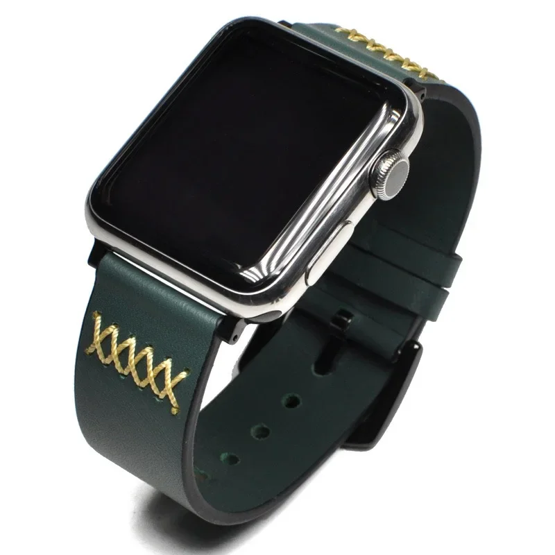 Leather Strap For Apple Watch Band 45mm 41mm iwatch 9 8 7 6 5 4 SE Sport Braided Bracelet Belt iWatch 44mm 40mm 42mm 38mm Correa