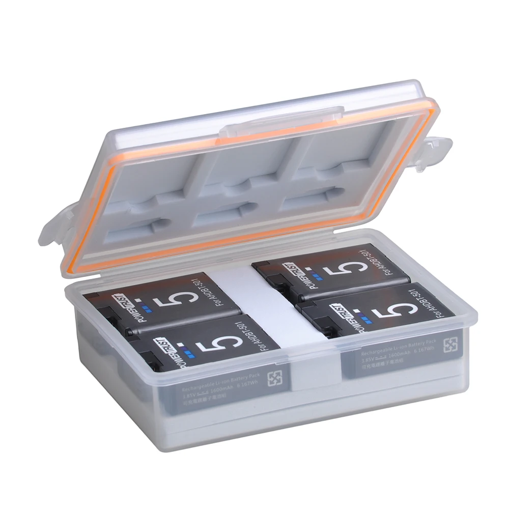 Custodia Per Batterie E Schede SD – Contenitore Per 2 Batterie, 4 SD E 3 CFA, Organizer Da Viaggio Per Fotocamere