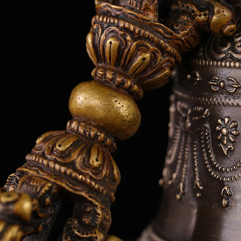 Nepal Brass Tibetan Bell Handmade Vajra Bell and Pestle Set buddista tibetano Chimes strumento di meditazione strumenti di guarigione del suono