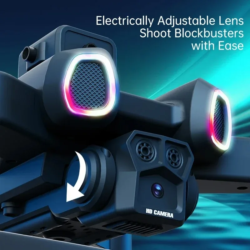 H117 RC 드론 다채로운 조명, 브러시리스 모터 광학 흐름, 와이파이 FPV 8K EIS HD 카메라, 장애물 회피, RC 쿼드콥터 드론 선물, 신제품