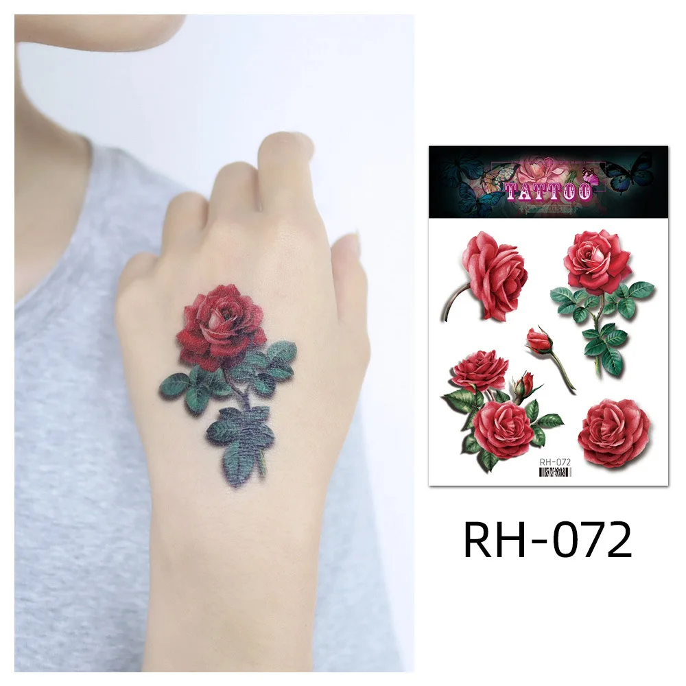 

New Waterproof Flower Tattoo Patch Small Fresh Collarbone Sexy Fashion Temporary Tattoos Sticker Size:105mm × 150mm