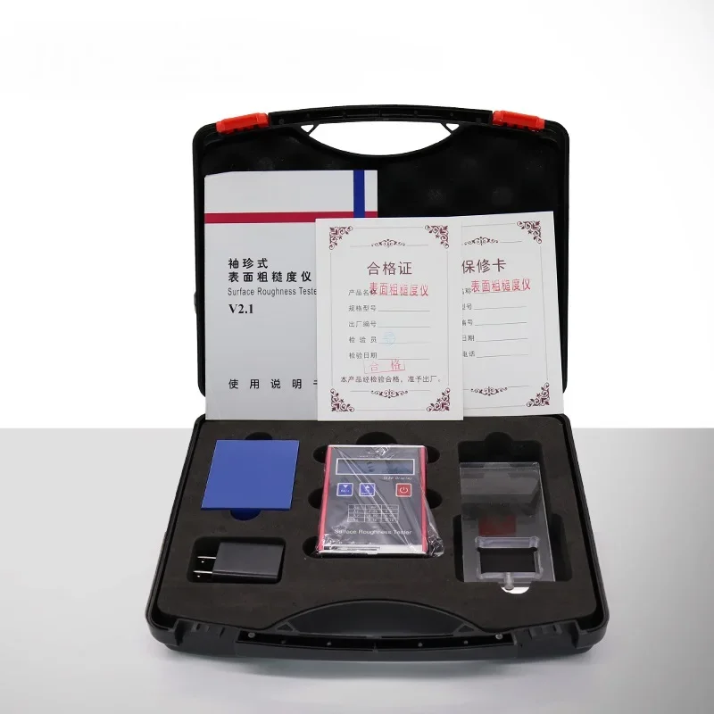 OLED Color Display Portable Surface Roughness Tester 0.01um Ex-circle Conical Flat Surface Roughness Real-time Data Monitor