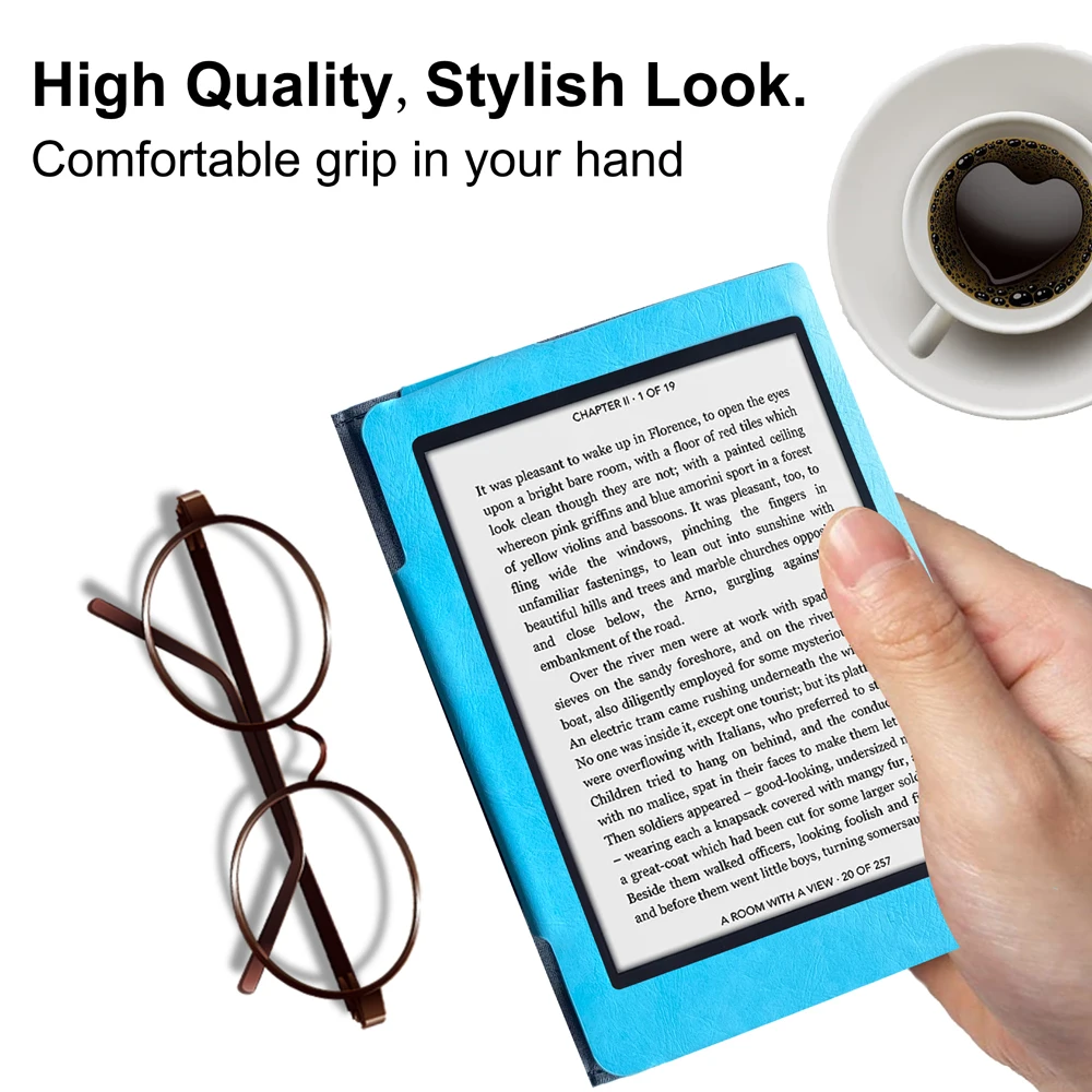 Flip Case for Kobo Glo ebook Reader Leather Cover Model N613 Protective Case with Magnet Closure Auto Sleep Gift Screen Film ereader case ereader cover