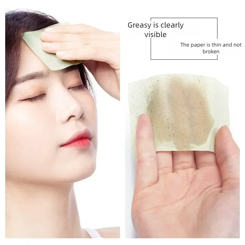 휴대용 얼굴 오일 블롯팅 종이 매트 페이스 와이프, 페이셜 클렌저, 오일 컨트롤, 오일 흡수, 얼굴 청소 도구, 박스 당 100 개, 신제품