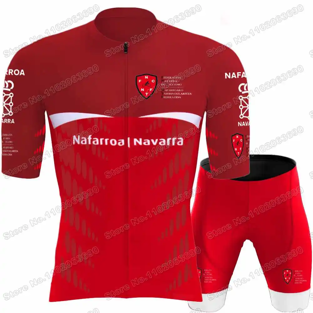 Navarra Cycling Federation Cycling Jersey Set Men Spain Clothing Summer Road Bike Shirts Suit Bicycle Bib Shorts