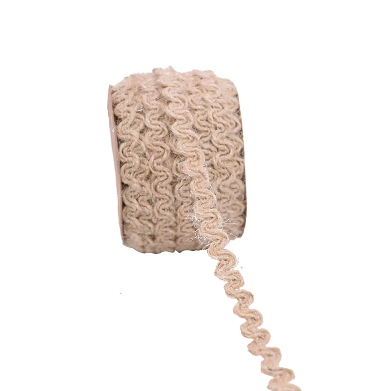 5Meter Natural Vintage Burlap Jute Ribbons Christmas Party Handwork Gift Wrapping DIY White Jute Ribbon Home Wedding Decoration