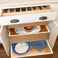 Pull Out Drawers For Cabinets, 14''W×21''D×19''H Soft Close Slide Out Wood Shelves Storage Organizer for Kitchen,Bottom Assembly 2