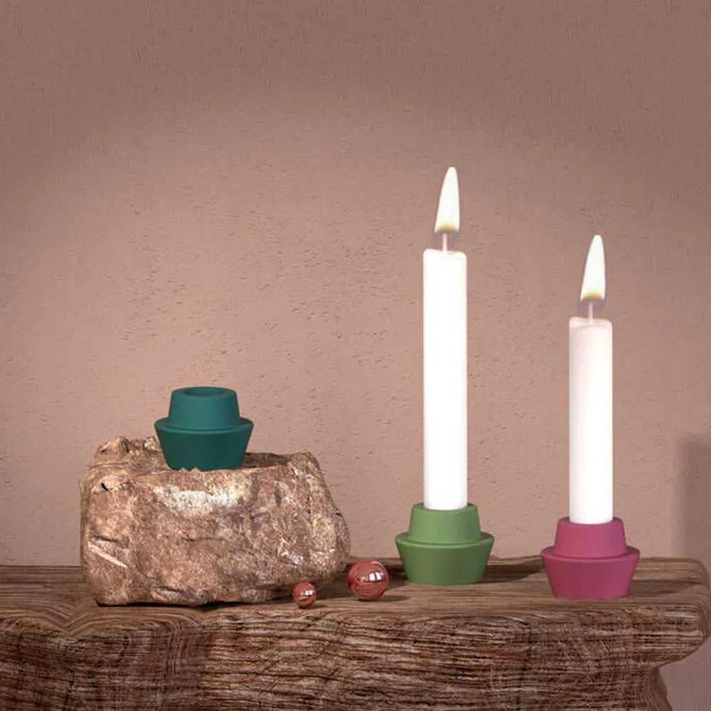 Silicone Mold Candle Holder Silicone Cement Candlestick Candlestick