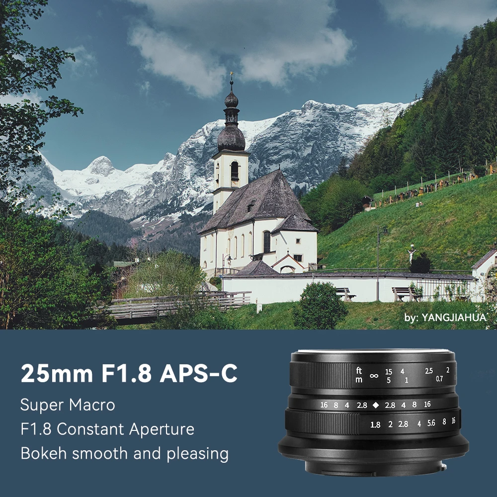 7artisans 25mm F/1.8 Manuale Per M4/3 – Obiettivo Grandangolare Per Mirrorless