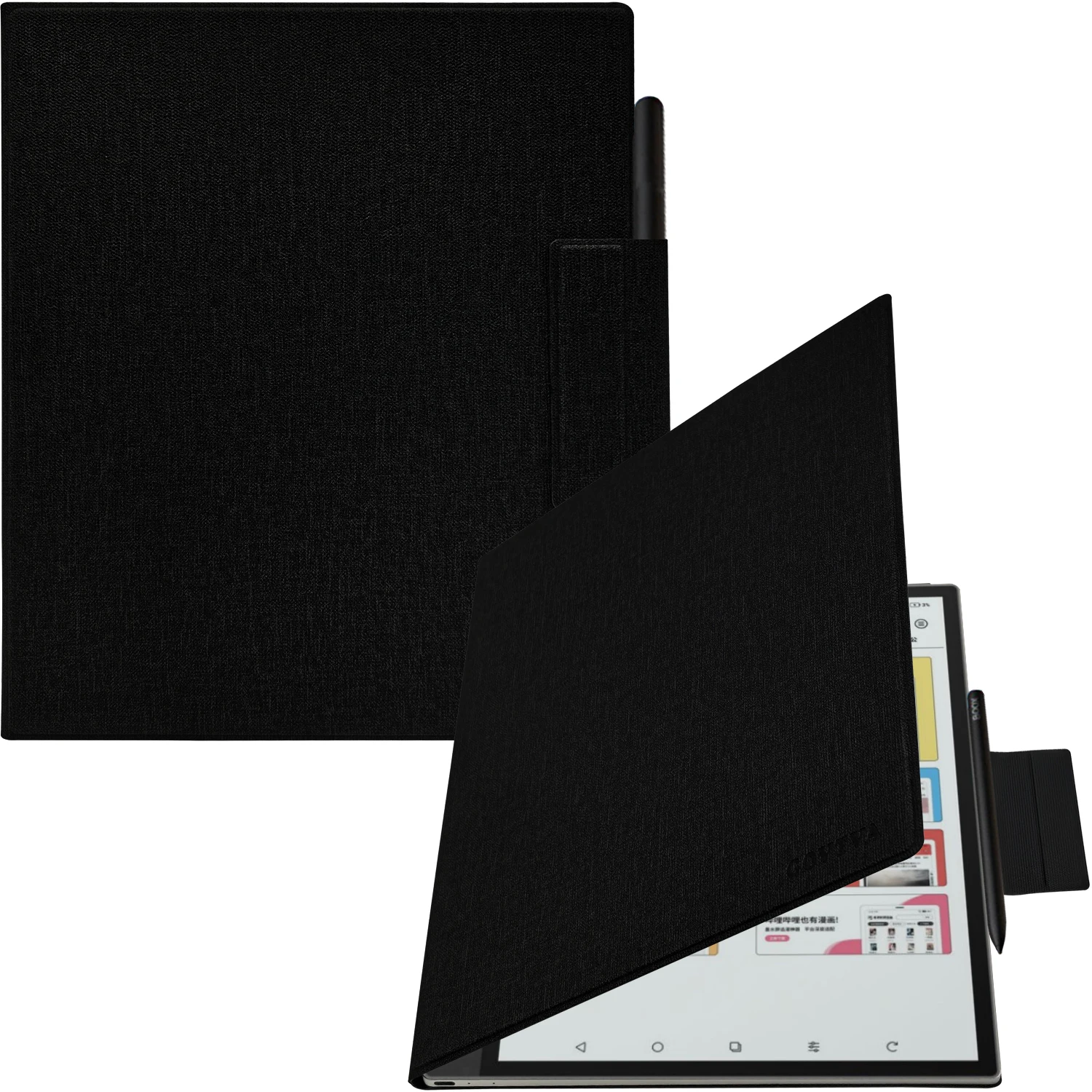 Magnetische Hülle für Onyx Boox Tab X C 13.3, ultradünne, leichte Lederhülle mit magnetischer Stiftschnalle, automatische Schlaf-/Wachfunktion – Detail 9