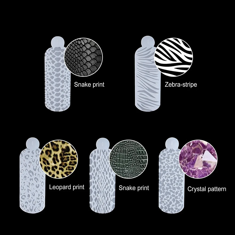 24Pcs Touch Reusable Silicone Molds for Dual Nails Forms Creating Relief Design on Nails Forms Acrylic Prolong Manicure Tool 2