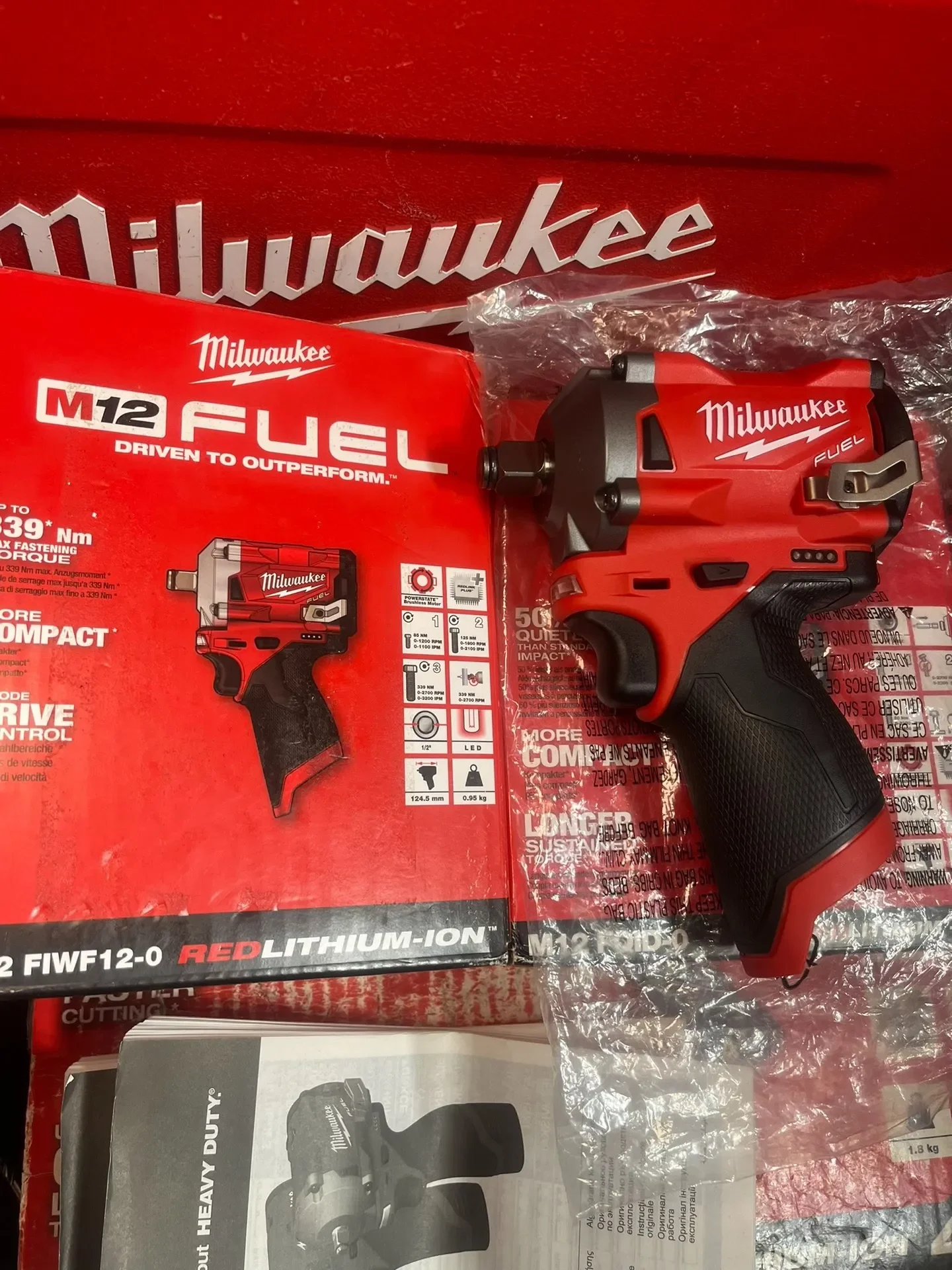 

Milwaukee M12FIWF12-0 12v Li-ion 1/2" Impact Wrench Bare Unit Body Only
