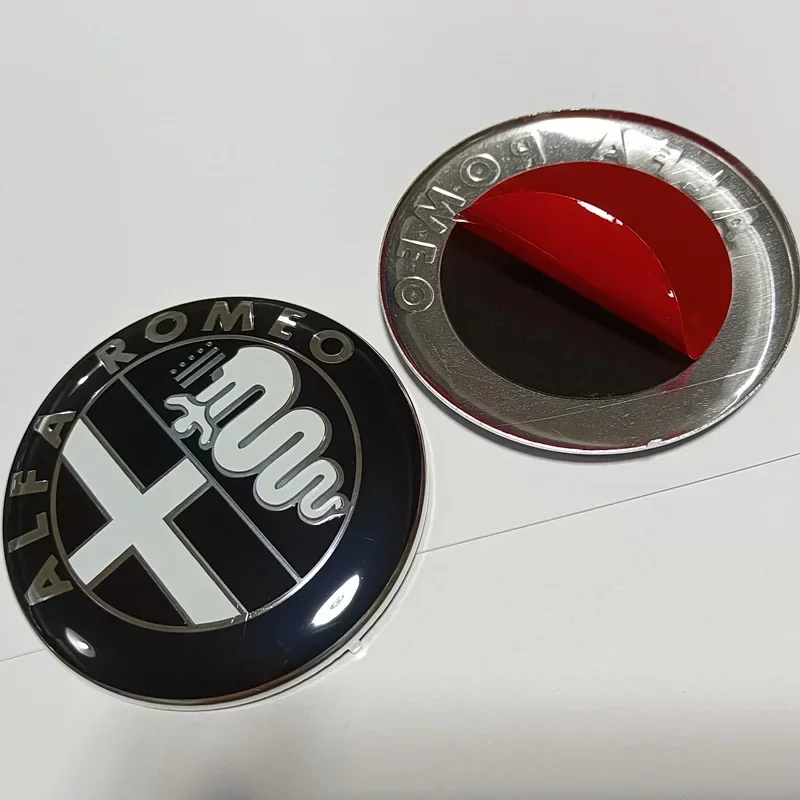 Alfa Romeo Car Badge and Emblem Sticker Set for Hood, Trunk, and Steering Wheel