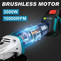 125mm M14 Brushless Angle Grinder Polishing Cutting Machine Cordless Electric Angle Grinder Power Tool for Makita 18V Battery 2