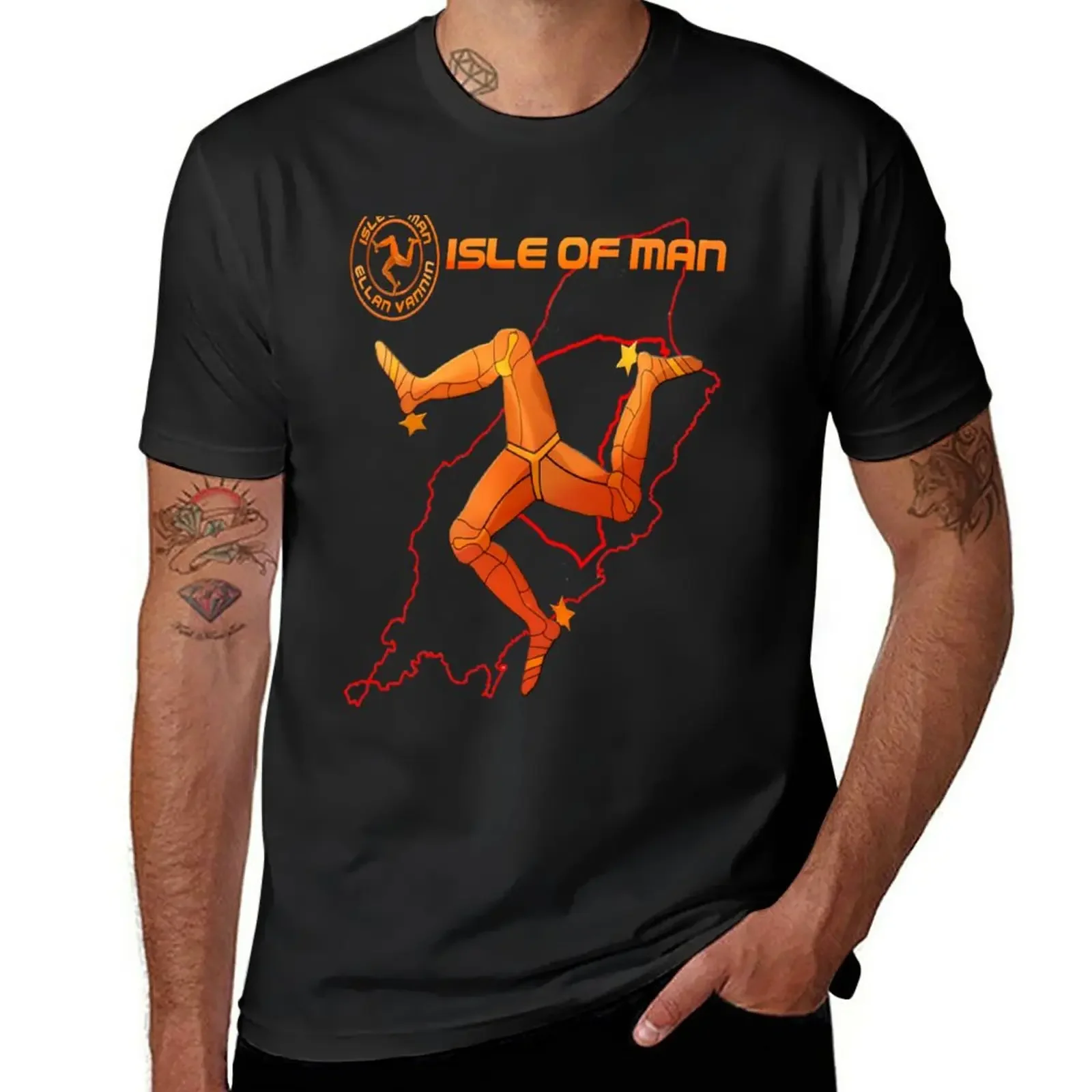 

Isle of Man T-Shirt blanks customs design your own cute clothes boys animal print T-shirt men