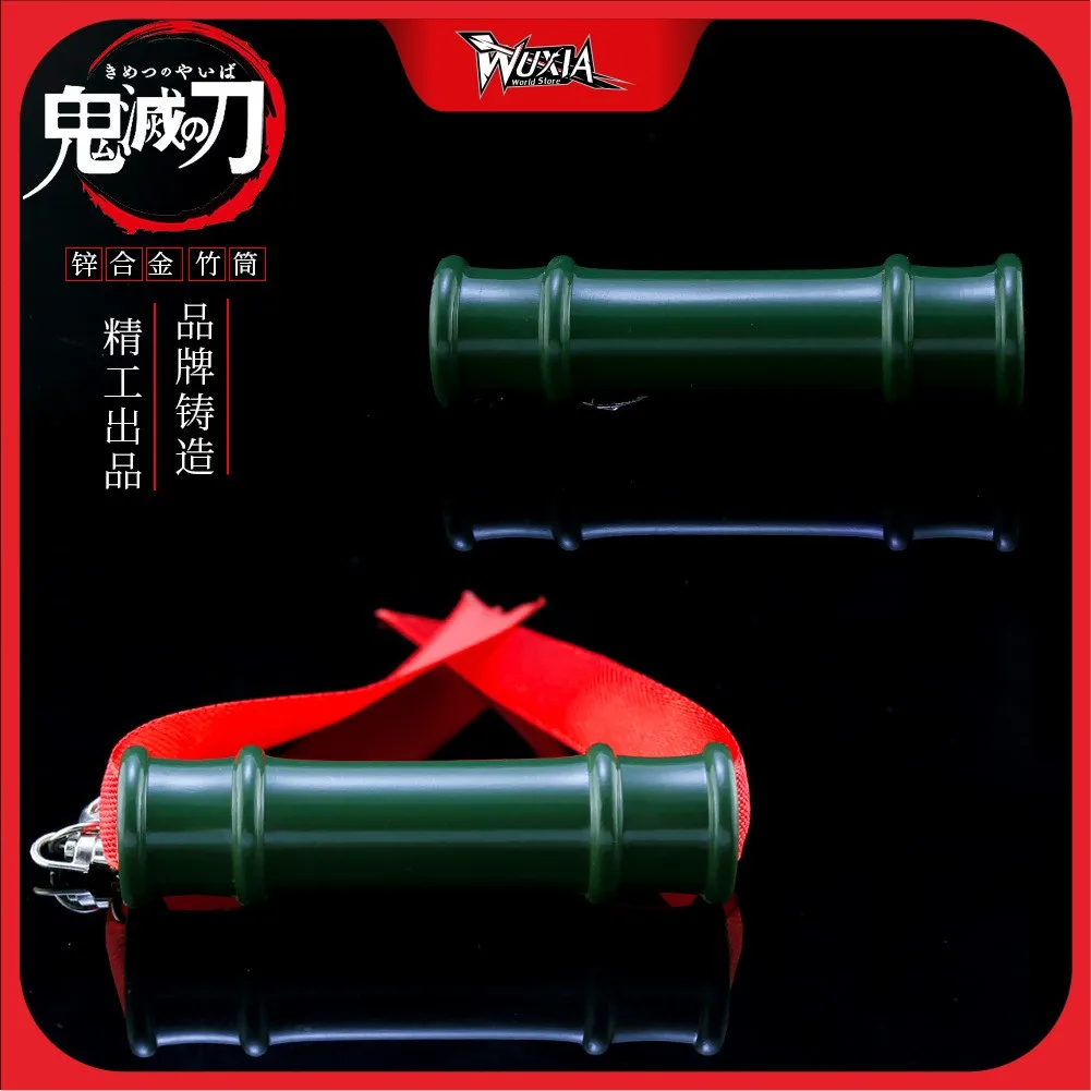 Demon Slayer Sword Kamado Nezuko Bamboo Tube Pendant Alloy Katana Sword Japanese Anime Weapon Model Toys for Kids Christmas Gift