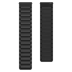 Magnetic Loop Strap - Soft Silicone Sports Band Accessories (22mm) - Galaxy watch 46mm (Black)