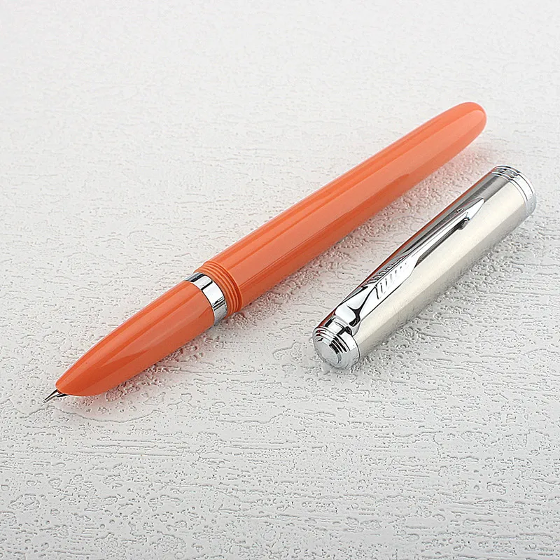 Jinhao 학생용 클래식 만년필 실버 캡, 사무실 학교 비즈니스 필기 잉크 펜, 86 송진, EF 0.38mm 펜촉