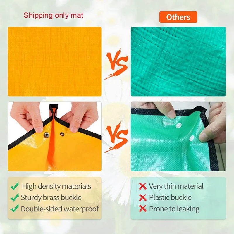 

3 шт., коврики для пересадки растений, оранжевого и желтого цвета