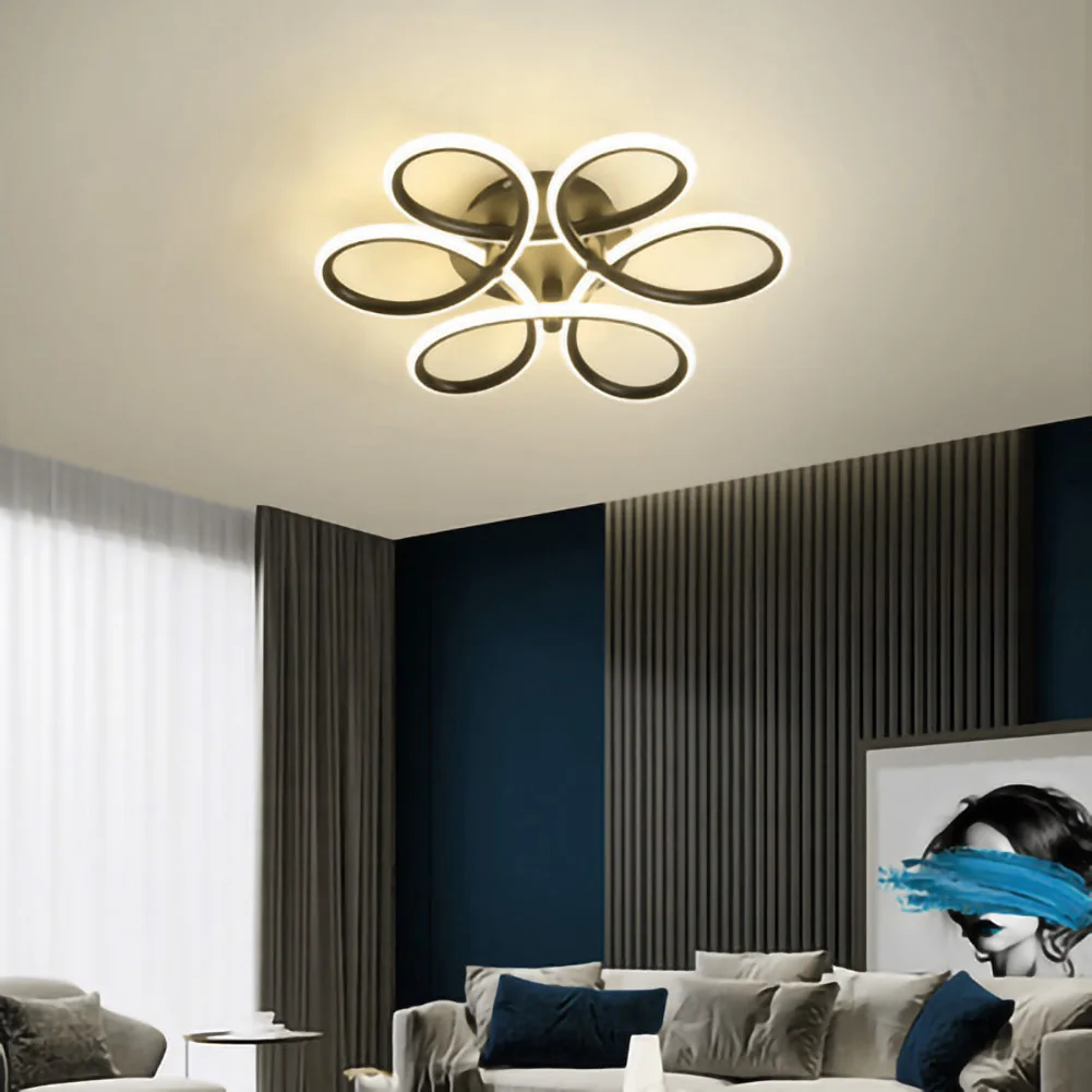 Description Picture 6 of itemFlush Mount Lamp 12W LED Surface Mounted Ceiling Lamp Super Bright Flower Design Ceiling Lights Eye Care for Bedroom Living Room