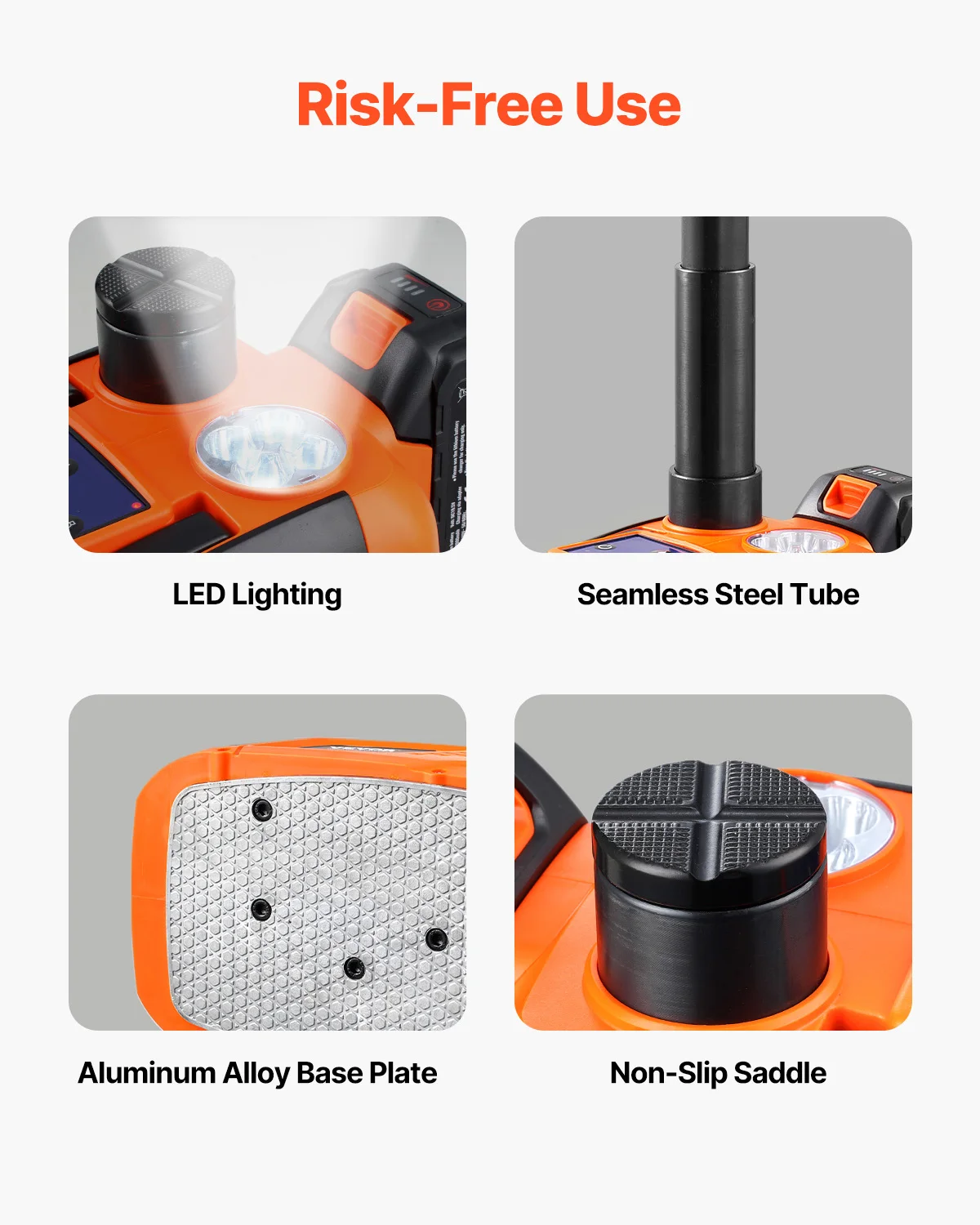 Electric Car Jack 5T Adjustable Scissor Tire Changer with LED Light