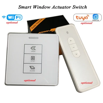 원격 제어 창 액추에이터 모터 스위치, 24V DC 또는 AC 변압기, 투야 와이파이 옵션, 433Mhz