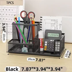 Large Capacity Desk Organizer, Durable Metal File Rack for Office Transformation (1Pcs - Black)