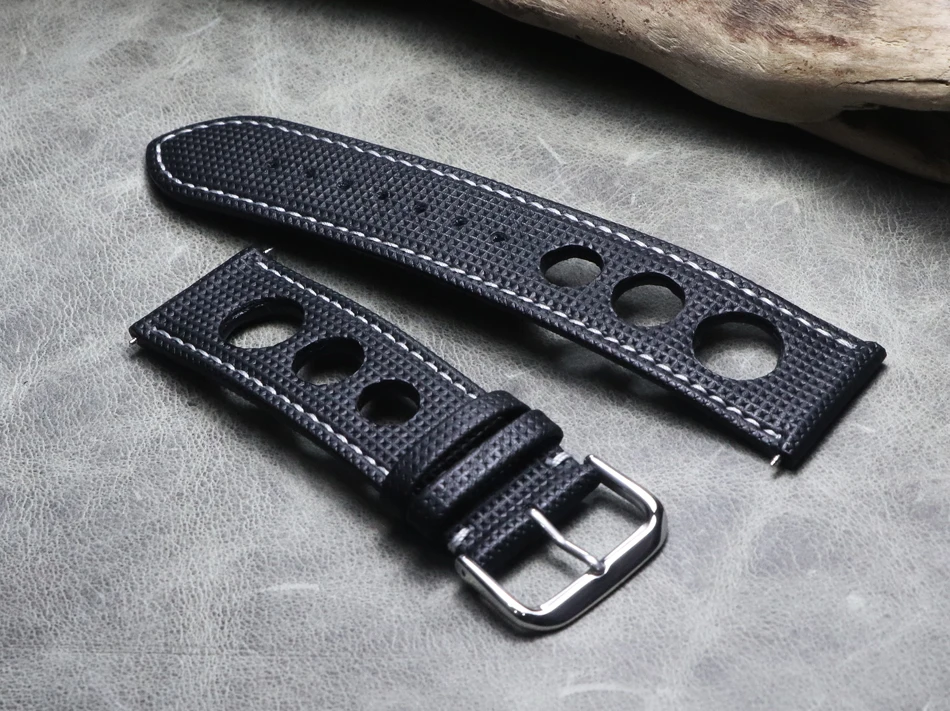 

20 22 24mm Handmade Thin Cowhide Leather Watchband Derma Bracelet Breathable Men Black Wrist Band Strap Accessories Watch Belt