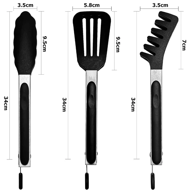 3-in-1 Silicone Cooking Tongs Set 2