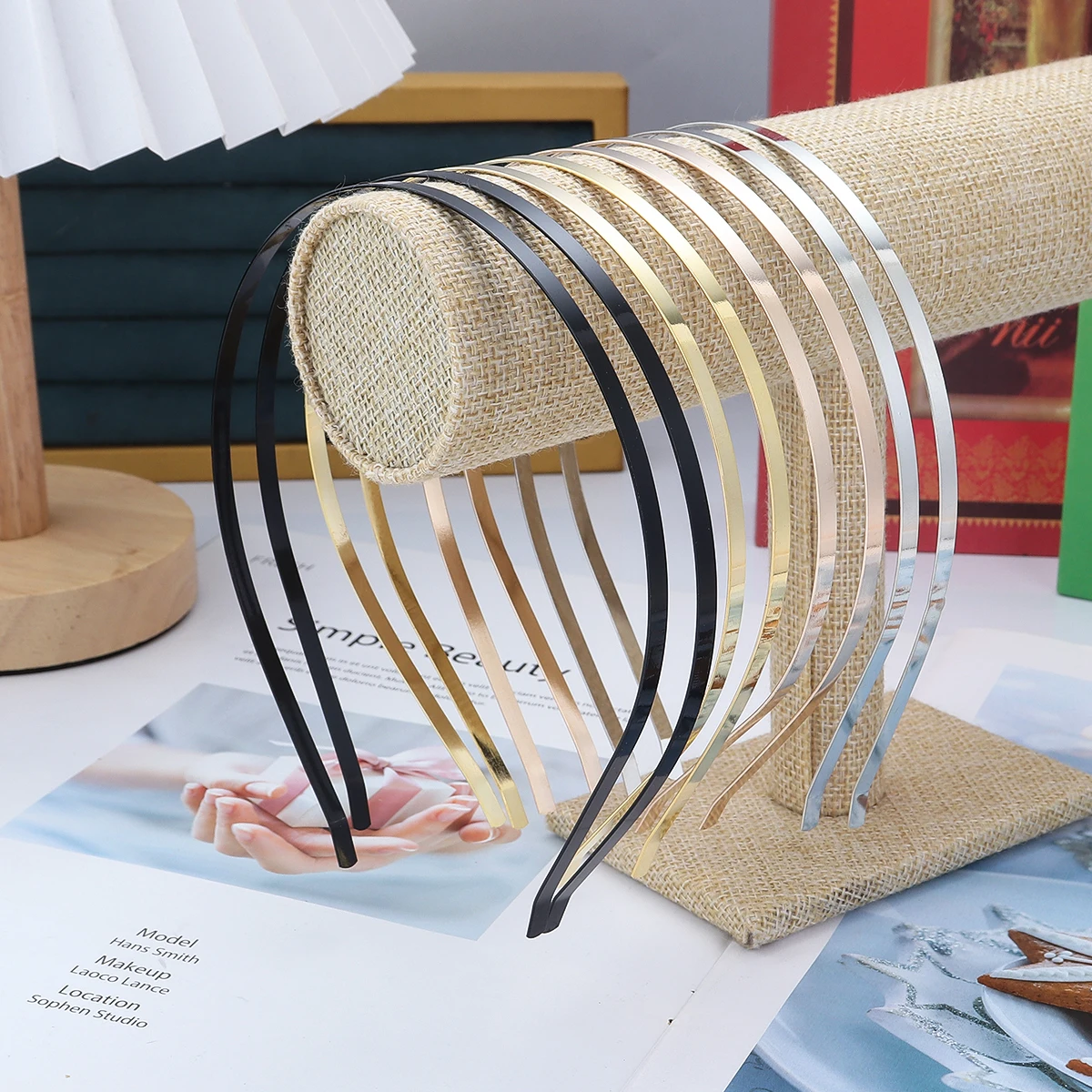 10 Stück 11 x 14 cm Metall-Stirnband, modisch, einfach, zum Fixieren von Haaren, Kopfreif, Stirnband für DIY handgefertigte Haarbänder, Kopfbedeckung, Dekorationszubehör – Detail 6