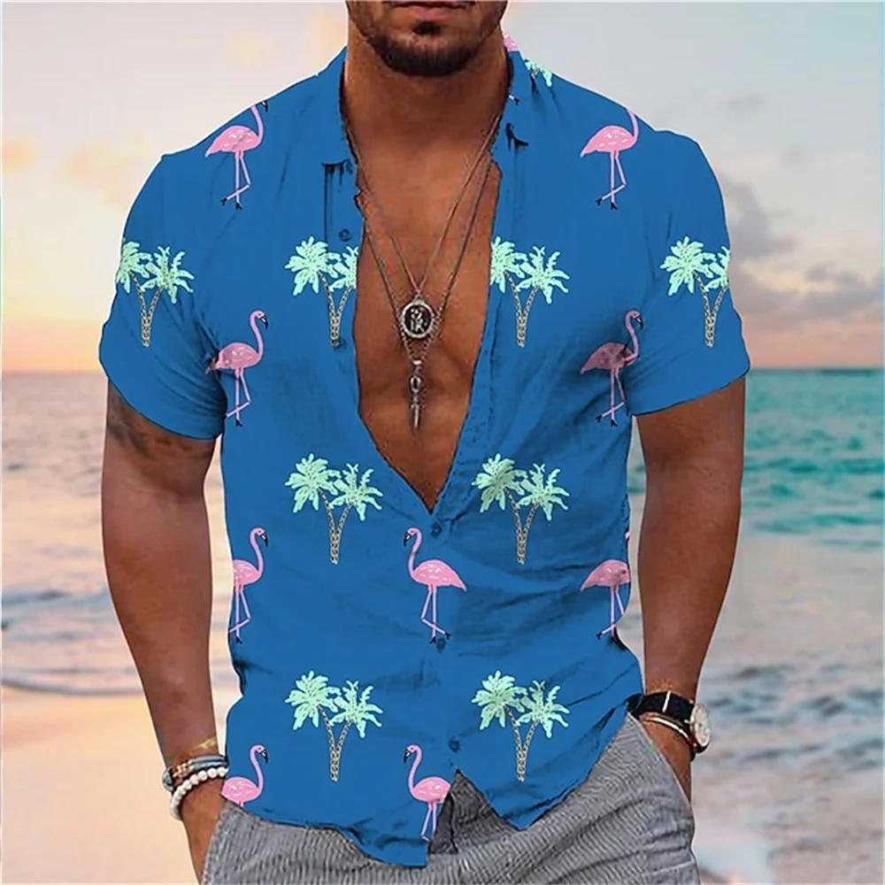 

Summer Shirt For Men Hawaii Shirts Oversized Short-sleeved Tops Men's Camisas Masculinos Original Spring New Fashion Clothing Xl