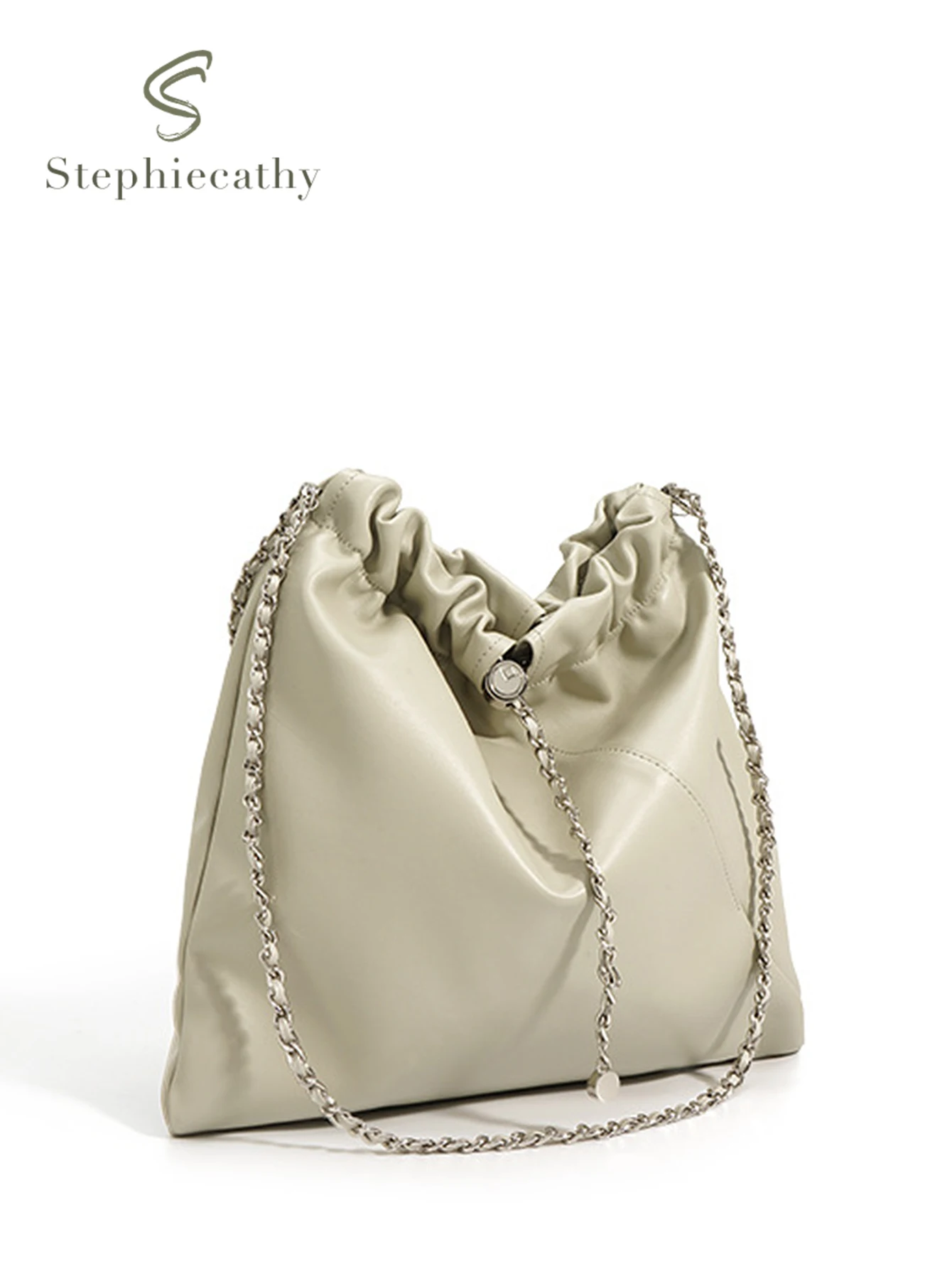 

SC Genuine Leather Casual Shoulder Bags for Women Fashion Luxury Chain Cross Body Handbags Cow Skin Casual Large Capacity Purses