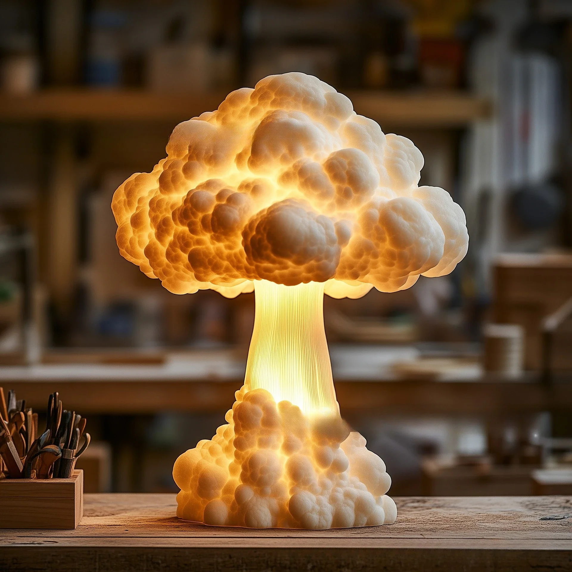 🔥 Atomic Mushroom Cloud Table Lamp – Ignite the Unexpected 4