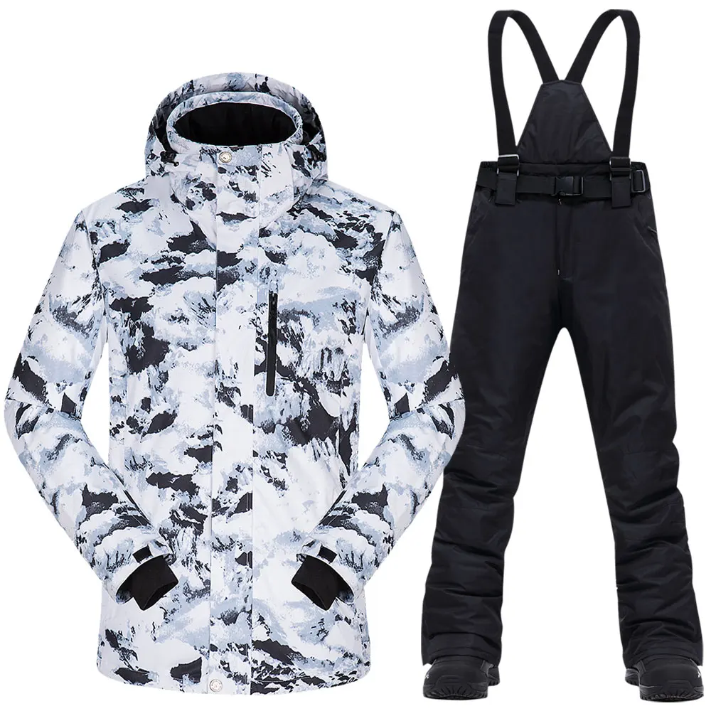 Ski Suit Men Winter Windproof Waterproof Thermal Snow Jacket And Pants Clothes Skiing And Snowboarding Suits Brands