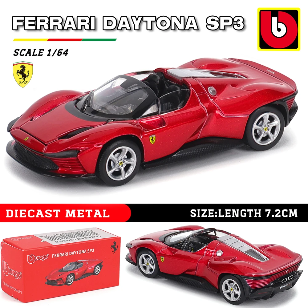 Bburago 1:64 genuine Ferrari SP1 812 COMPETIZIONE ENZO F40 F12TDF SF90 car model series children's Christmas boy gift toys